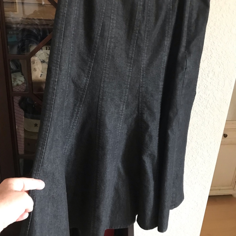 EUC dark charcoal denim skirt